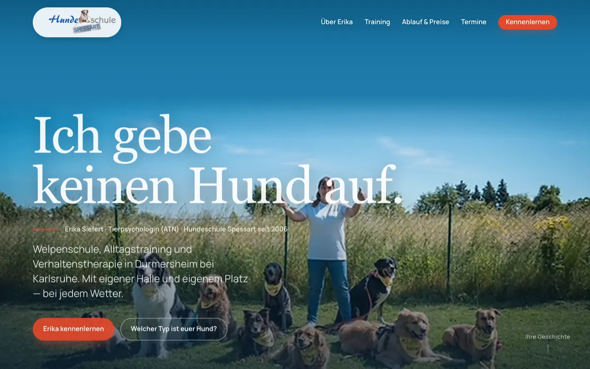 Website Hundeschule Spessart