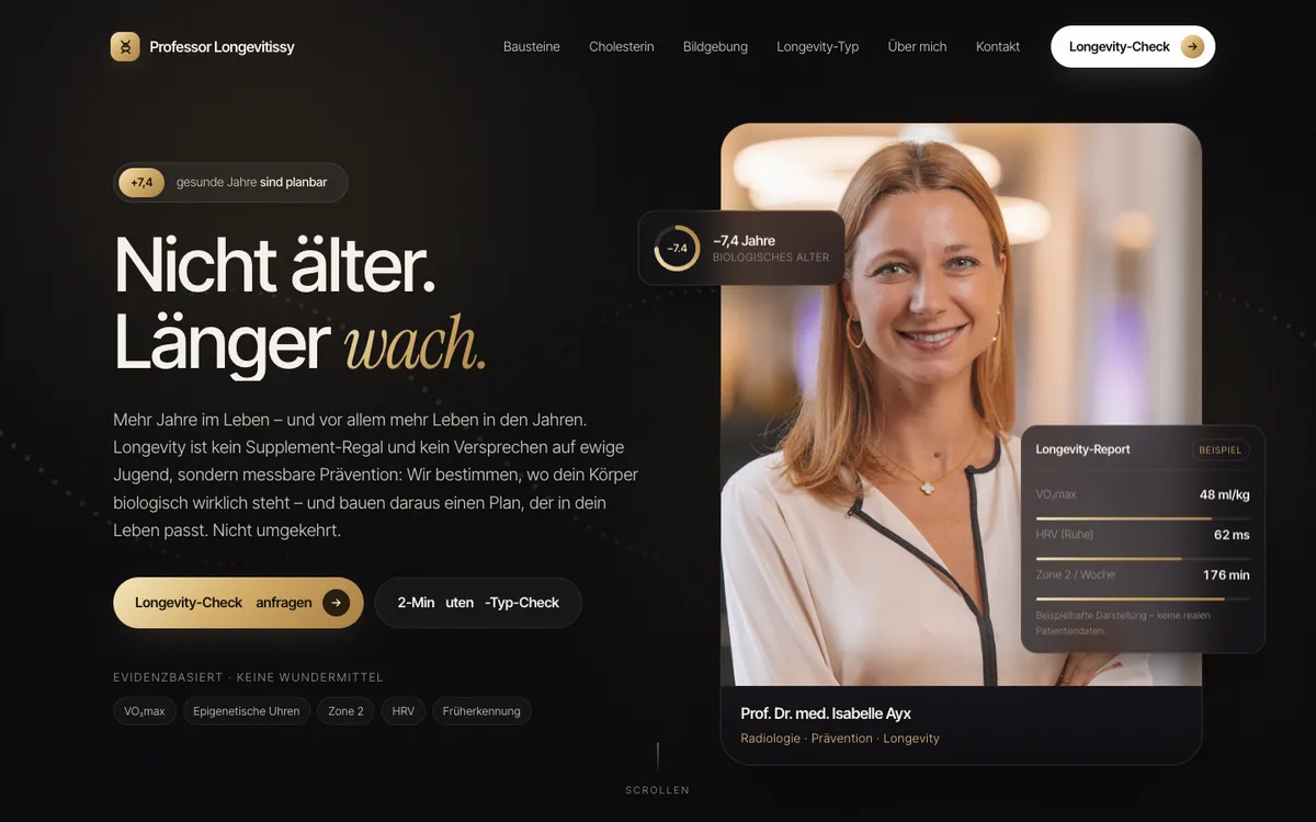 Website Professor Longevitissy